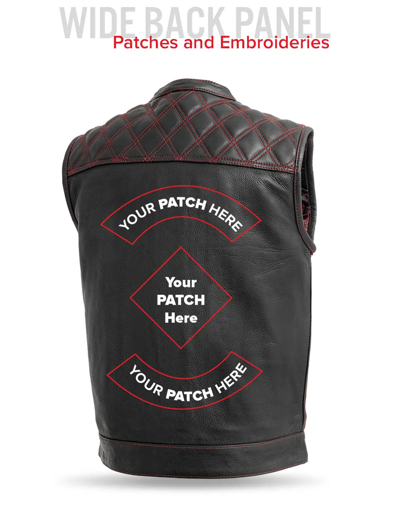Downside Men's Motorcycle Leather Vest