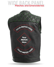 Downside Men's Motorcycle Leather Vest