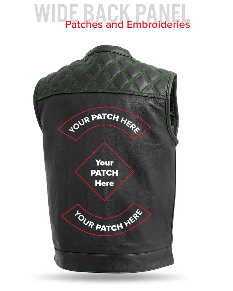 Downside Men's Motorcycle Leather Vest