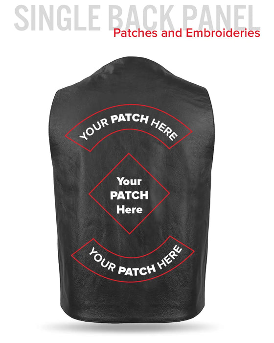 Gun Runner Men's Motorcycle Western Style Leather Vest
