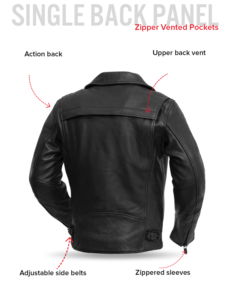 Night Rider Men's Motorcycle Leather Jacket