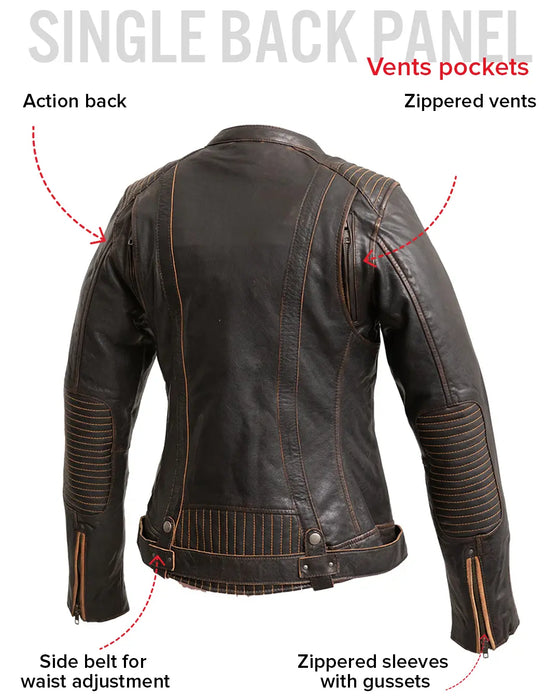 Electra - Women's Motorcycle Leather Jacket