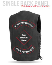 Deadwood Men's Motorcycle Western Style Leather Vest