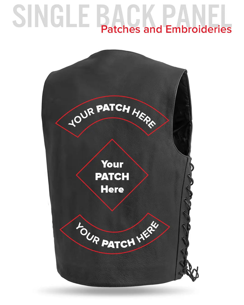 Deadwood Men's Motorcycle Western Style Leather Vest