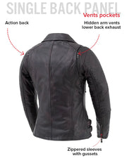 Wildside - Women's Motorcycle Leather Jacket