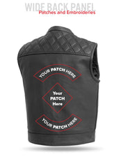Upside Men's Club Style Leather Vest