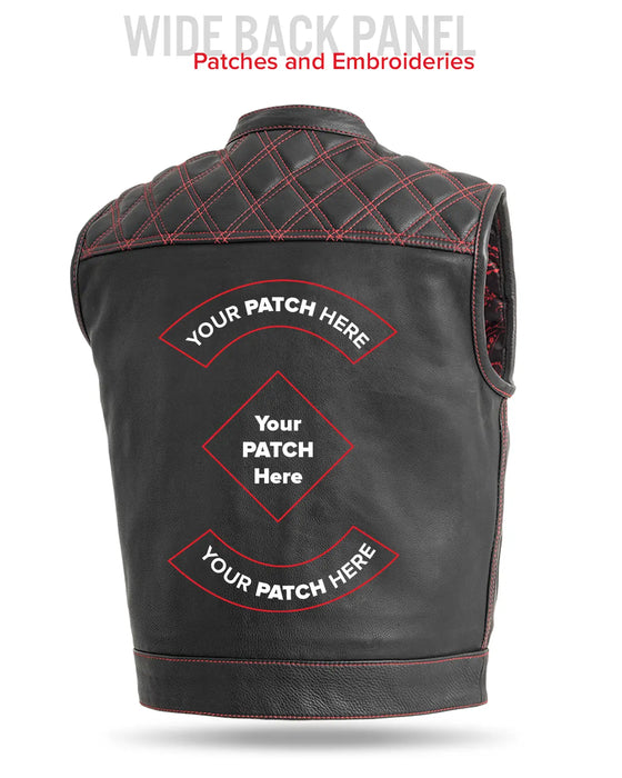 Upside Men's Club Style Leather Vest