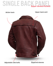 Night Rider Men's Motorcycle Leather Jacket