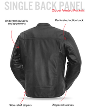 Rocky Men's Motorcycle Leather Jacket