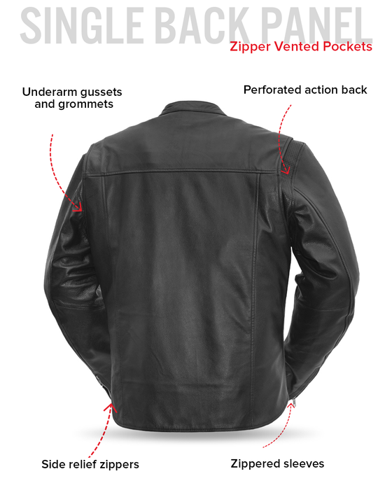 Rocky Men's Motorcycle Leather Jacket