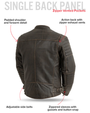 Commuter Men's Motorcycle Leather Jacket