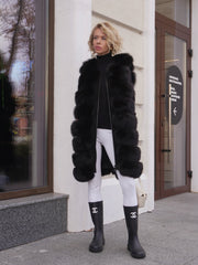 Genuine Polar Fox Fur Vest – 90 cm Longline
