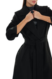 Black Cashmere Blend Coat for Women