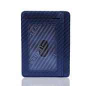 PU Leather Carbon Fiber Wallet Mini Slim Business Card Holder