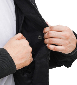 Burak Men’s Twill Safety Padded Motorcycle Bomber Jacket