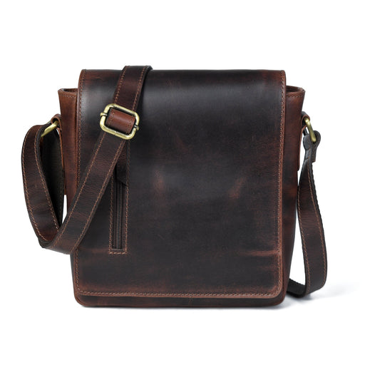 The Barton Vintage Brown Leather Crossbody Bag