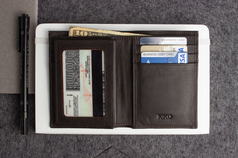 Full Grain Leather Passcase Wallet