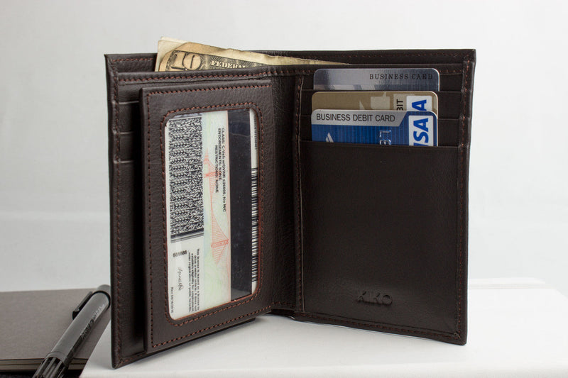 Full Grain Leather Passcase Wallet