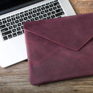 Logan Genuine Leather Laptop Cover Red