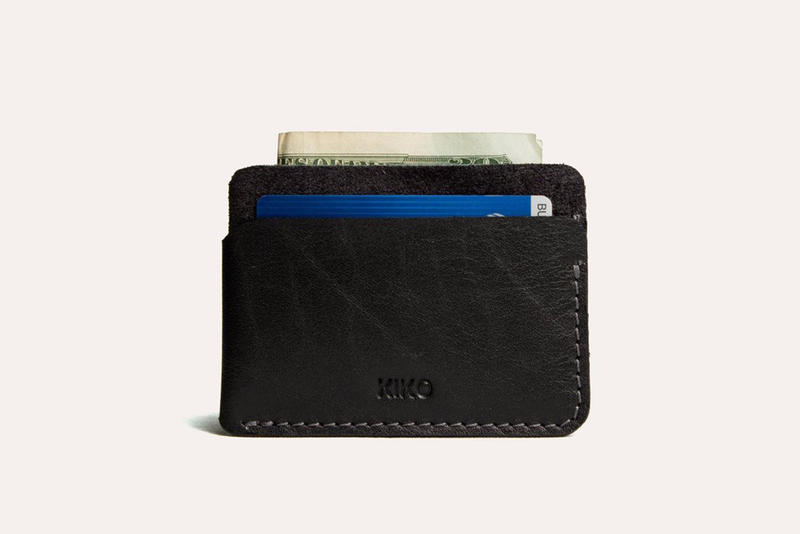Triple Pocket Cowhide Leather Card Case