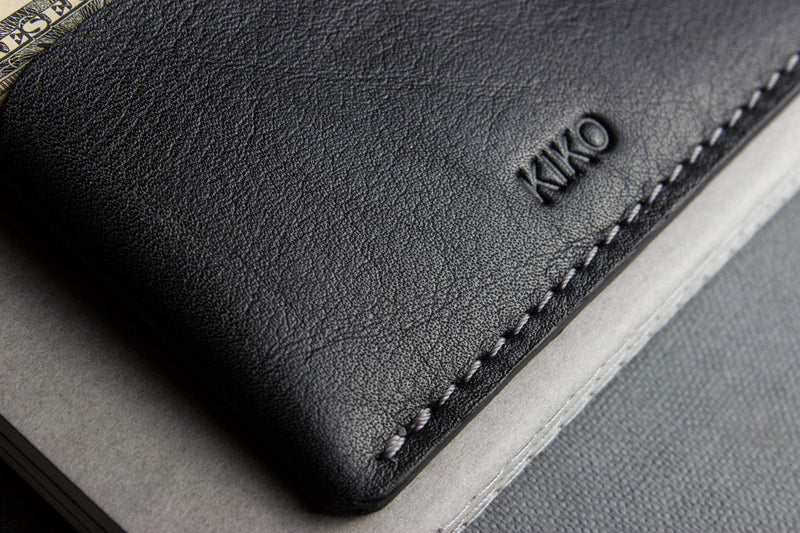 Triple Pocket Cowhide Leather Card Case