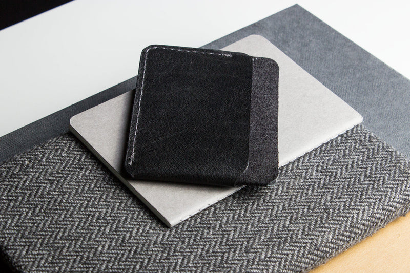 Triple Pocket Cowhide Leather Card Case