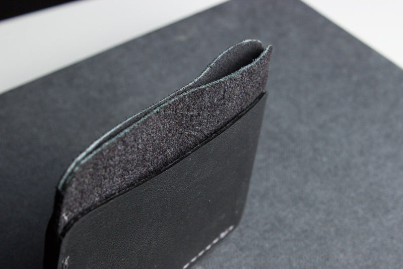 Triple Pocket Cowhide Leather Card Case
