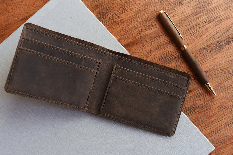 Compact Leather Four Card Wallet