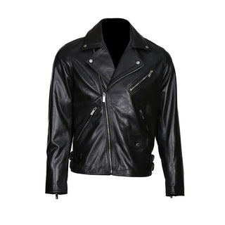 Kylian Mbappe Genuine Leather Jacket Black