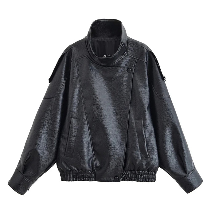 Willow Women's Black Faux Leather Motorcycle Jacket