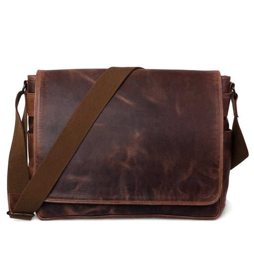 The Wilson Vintage Brown Buffalo Leather Laptop Bag