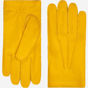 Matteo (yellow) - Gloves made of American deerskin leather with cashmere lining