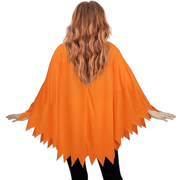Women's Pumpkin Poncho Halloween Costume Set