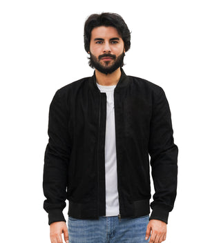 Burak Men’s Twill Safety Padded Motorcycle Bomber Jacket