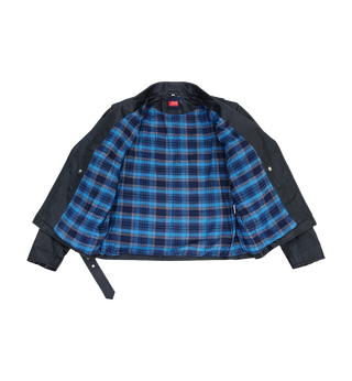 Kaan Zipper Leather Biker Jacket for Men's Black