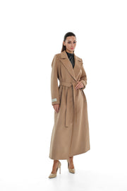 Camel Cashmere Blend Coat for Women