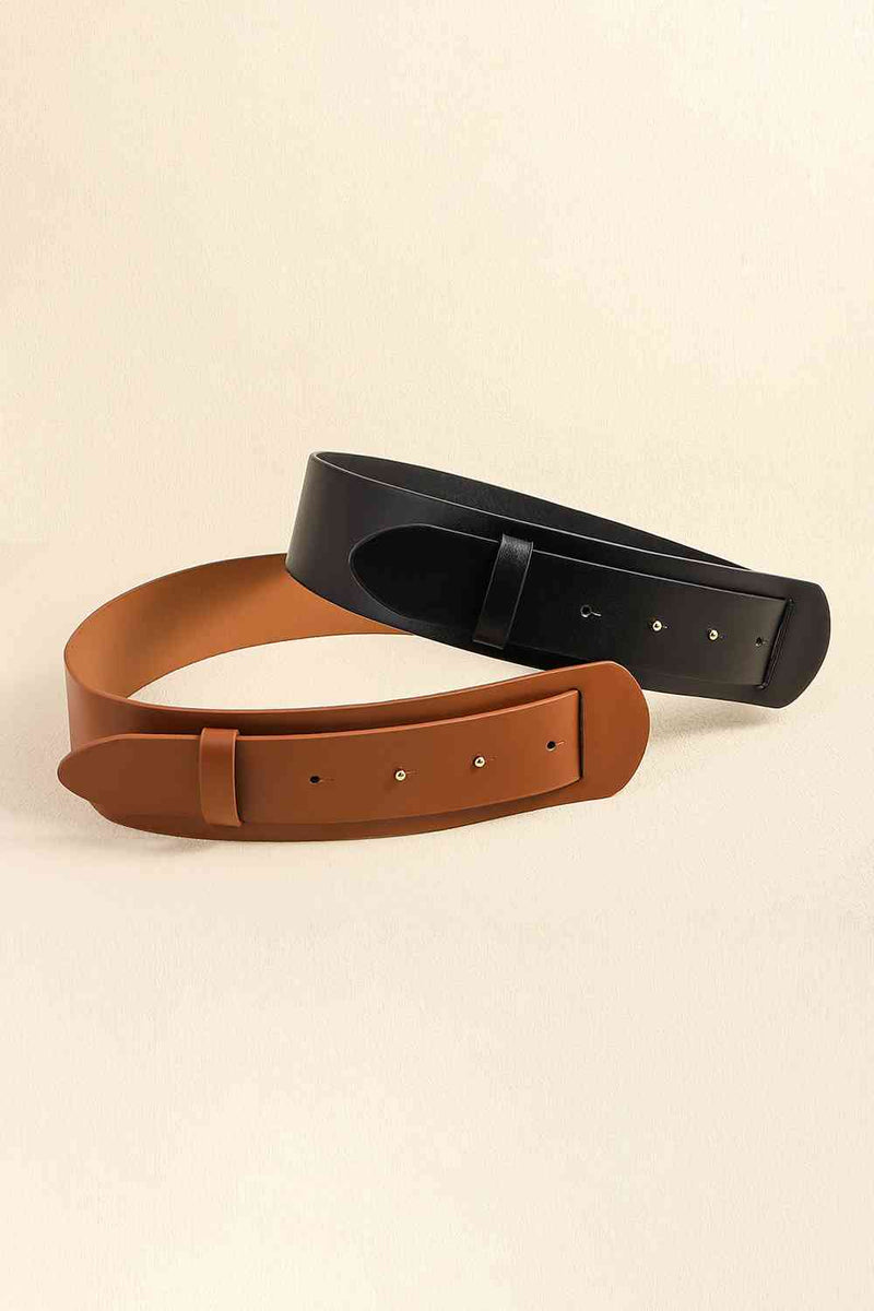 PU Leather Wide Belt for Women – Stylish Adjustable Waist Belt