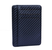 PU Leather Carbon Fiber Wallet Mini Slim Business Card Holder