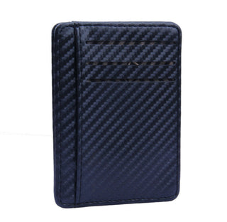 PU Leather Carbon Fiber Wallet Mini Slim Business Card Holder