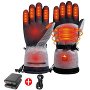 Intelligent Heating Gloves Full Fat Touch Screen Warm Waterproof Outdoor Motor Sports Electric Heating Ski Gloves