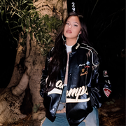 Oversized Faux Leather Racing Jacket | Unisex Racer