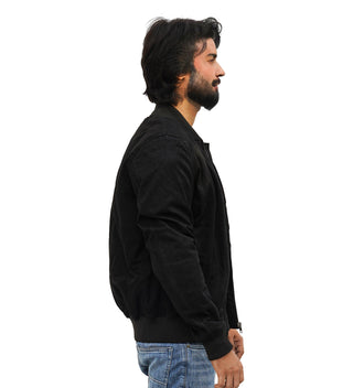 Burak Men’s Twill Safety Padded Motorcycle Bomber Jacket