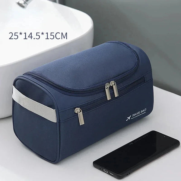 PU Leather Toiletry Bag for Men & Women – Hanging Travel Dopp Kit Organizer