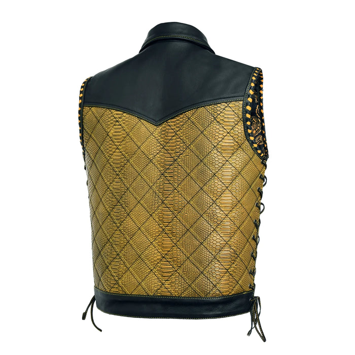 Kingsnake Men’s Motorcycle Leather Vest