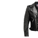 Men Black Biker Studded Leather Jacket
