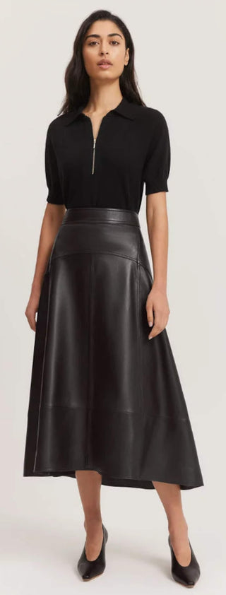 Maeve Women's Real Leather Fashionable Skirt