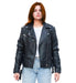 Lina Genuine Leather Biker Jacket For Women Zipper Closure Black