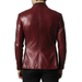 Mateo Men’s Maroon Premium Leather Blazer