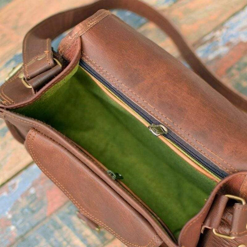 The Nichols Vintage Brown Leather Crossbody Bag