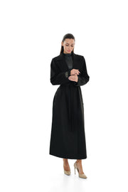Black Cashmere Blend Coat for Women